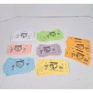 Monopoly My Little Pony 2013 Replacement Game Money Full Set  Pretend Play Bills